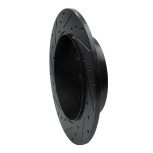 Acura MDX Brake Rotor (1) - Rear Right - R1 Concepts - Drilled & Slotted - Black - `07-`17